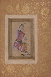 Seated Woman Curling her Hair by Unbekannt