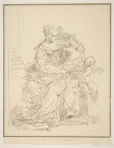 Seated woman with a putto, 1775