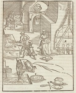 Drying of Purified Copper after Silver Ore Extraction - Engraving from Description of Ores and Principal Mining Methods, by Lazarus Ecker