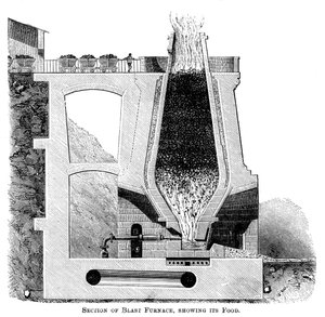 Section of a Blast Furnace, Showing its Food by Unbekannt