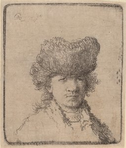 Self-Portrait in a Fur Cap, 1630 by Unbekannt