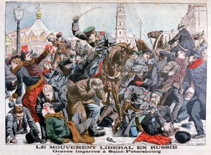 Serious Fighting by the Liberal Movement in Russia, St Petersburg