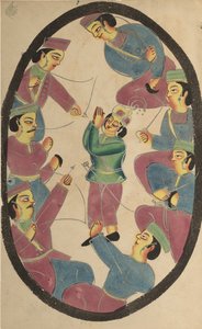 Seven Heroes or Warriors Killing Abhimanya, Son of Arjuna by Unbekannt