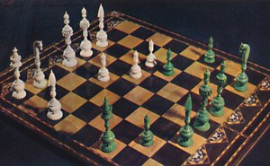 Seventeenth-Century Ivory Chessmen and Board