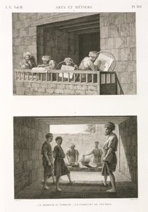 Embroidery and felt-making, Egypt, c 1798 by Unbekannt