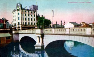 Shinsaibashi Bridge, Osaka, Japan by Unbekannt