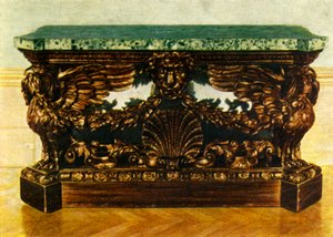 Side-Table of Carved Oak about 1730 by Unbekannt