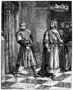 Simon de Montfort Quarrelling with Henry III by Unbekannt