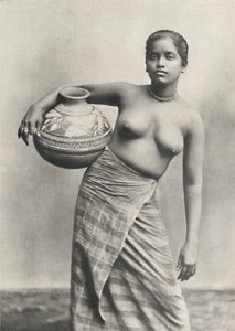 Singhalese in the Netherlands without the usual upper garment by Unbekannt