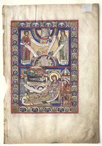 Single Leaf Excised from a Gospel Book: The Nativity (recto) by Unbekannt