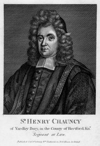 Sir Henry Chauncy, English Lawyer, Educator and Antiquarian, 1802 by Unbekannt