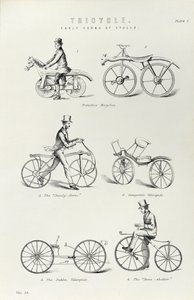 Six Early Forms of Bicycle by Unbekannt