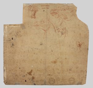 Sketches of Horses (Verso) by Unbekannt