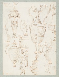 Sketches of Nine Urns, One with Alternate Suggestions by Unbekannt