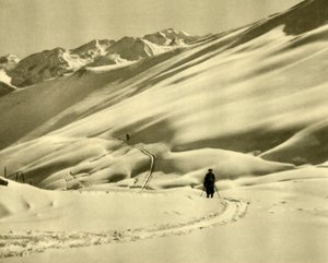 Skiing at Upper Schlossalm, near Bad Hofgastein, Austria