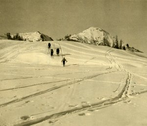 Skiing in the Totes Gebirge mountains, Austria, c1935