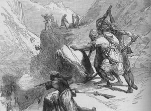 Skirmish in a Mountain Pass, c1880 by Unbekannt