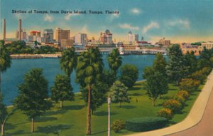 Skyline of Tampa, from Davis Island, Tampa, Florida by Unbekannt