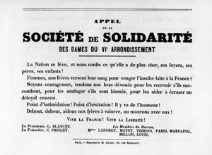 Societe de Solidarite, from French Political posters of the Paris Commune, May 1871 by Unbekannt