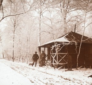 Soldiers in the Snow, Marquenterre, Northern France by Unbekannt