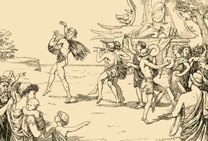 Sophocles Leading the Chorus of Youths