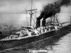 Spanish Battleship The Viscaya by Unbekannt