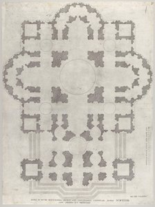 Speculum Romanae Magnificentiae: Plan of St. Peters, 1549 by Unbekannt