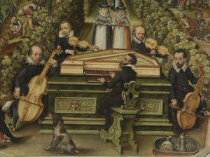 Spinet Lid of Lucas Friedrich Behaim von Schwartzbach by Unbekannt