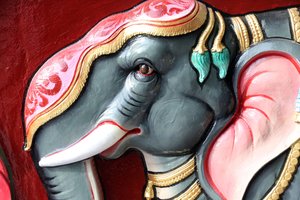 Elephant at Sri Vadapathira Kaliamman Hindu Temple
