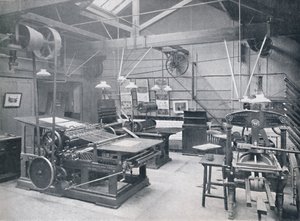 St. Bride Foundation School. Letterpress Machine Room by Unbekannt