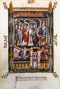 St Denis, St Rusticus and St Eleutherius before Sisinnius by Unbekannt
