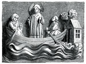 St Julian and St Basilissa, His Wife, Conveying Christ in Their Boat by Unbekannt