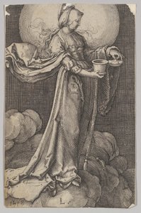 St. Mary Magdalene on the Clouds (reverse copy) by Unbekannt