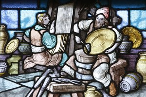 Stained Glass: Jerusalem Temple Building, Budapest by Unbekannt