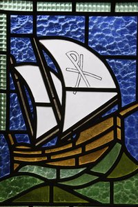 Stained Glass in Beit Jala Catholic Seminary Church, Beit Jala by Unbekannt
