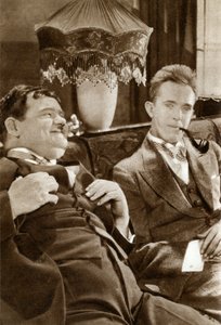 Stan Laurel and Oliver Hardy, American-Based Comedy Duo by Unbekannt