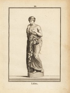 Statue of Leda, Aetolian princess later Queen of Sparta, seduced by Zeus in the form of a swan