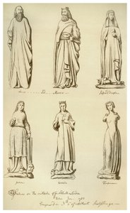 Statues formerly on the outside of Guildhall, City of London
