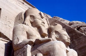 Statues of Rameses II, in Front of the Main Temple, Abu Simbel, Egypt by Unbekannt