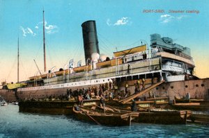 Steamer coaling, Port Said, Egypt, 20th century by Unbekannt