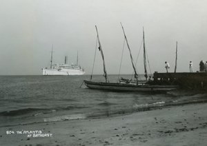 Steamship Atlantis off Bathurst, Gambia, 20th Century by Unbekannt