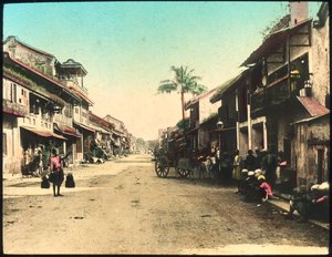 Street in Rangoon, Burma by Unbekannt