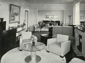 Studio and dining-room in house in Brussels, 1937 by Unbekannt