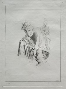 Study of Heads, 1700s by Unbekannt