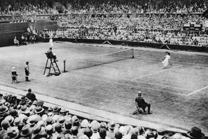 Suzanne Lenglen Playing Miss McKane, Wimbledon, London