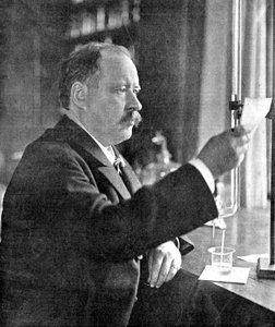 Svante Arrhenius, Swedish Physicist and Chemist in His Laboratory, 1909 by Unbekannt