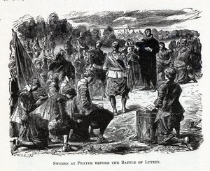 Swedes at Prayer before the Battle of Lützen, 1882 by Unbekannt