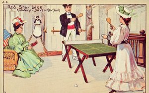 Table tennis on board a Red Star Line passenger ship by Unbekannt