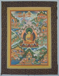 Tangka with Buddha by Unbekannt