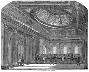 Telling room, National Bank of Scotland, Glasgow, c1860 by Unbekannt